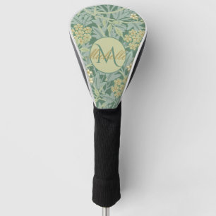 Vintage Botanical Floral Teal and Green  Golf Head Cover