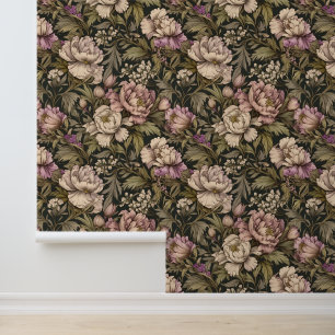 Vintage Botanical Floral Wallpaper