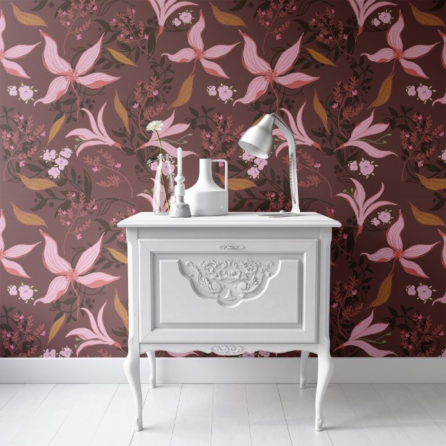 Vintage Botanical Floral Wallpaper Peel & Stick (Creator Uploaded)