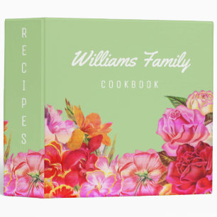Vintage Botanical Garden Flower Recipes Book Binder