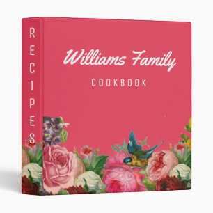 Vintage Botanical Garden Flower Recipes Book Binder