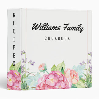 Vintage Botanical Garden Flower Recipes Book Binder
