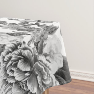 Vintage Botanical Garden Flowers Pattern Tablecloth