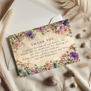 Vintage Botanical Garden Wedding Thank You Card