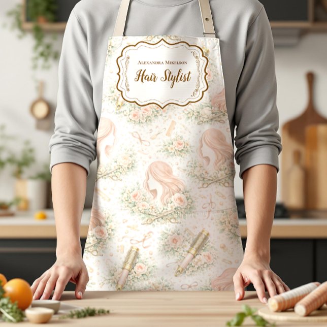 Vintage Botanical Hair Stylist Apron (Creator Uploaded)
