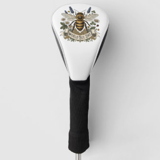 Vintage Botanical Illustration for World Bee Day Golf Head Cover