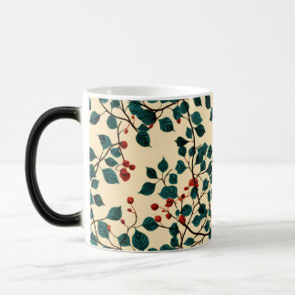 Vintage Botanical Leaf Pattern Mug Desig