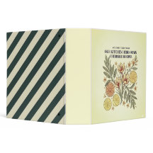 Vintage Botanical Lemon Recipe Binder