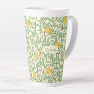 Vintage Botanical Lemon Tree Pattern Latte Mug