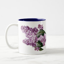 Vintage Botanical Lilacs Flowers Tea