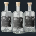 Vintage Botanical Line Art  Liquor Bottle Label<br><div class="desc">Vintage Botanical Line Art is elegant and stylish for your dream wedding. The liquor bottle label features exquisite antique floral line art. The template text fields are pre-designed to allow you to personalize easily. Please check out the other items in this collection to bring your entire wedding theme together!</div>
