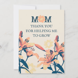 Vintage Botanical Mom Thank You Card
