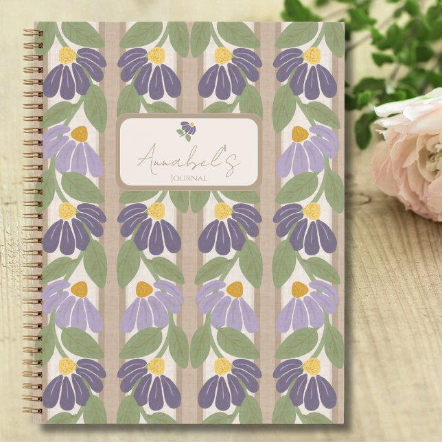 Vintage Botanical Notebook with Personalization (Gratitude & Joy Collection Personalized Floral Journal for Gifting or Enjoying Yourself)