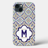 Vintage Botanical Ornamental Tiles Monogram