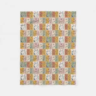 ​Vintage Botanical Patchwork Floral Blanket