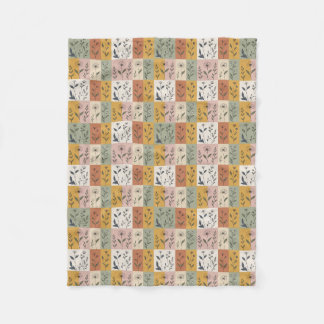 ​Vintage Botanical Patchwork Floral Blanket