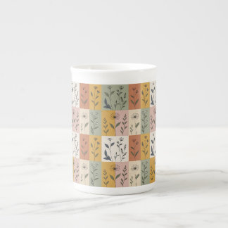 Vintage Botanical Patchwork Floral Mug