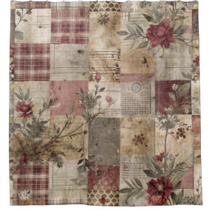 Vintage Botanical Patchwork Rustic