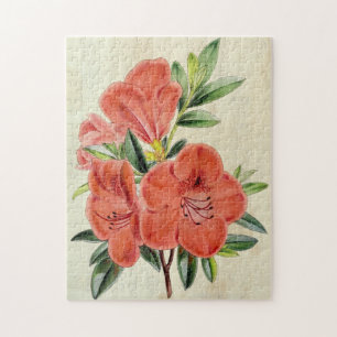 Vintage Botanical President Azalea Jigsaw Puzzle