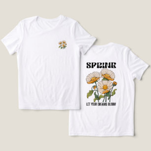 Vintage botanical print with a wildflower spring Tri-Blend shirt