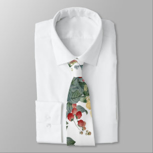 Vintage Botanical Redoute Garden Flowers Tie