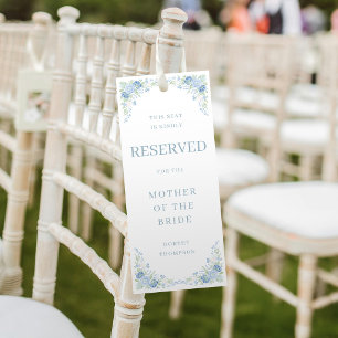 Vintage Botanical Reserved Seat Tag Template