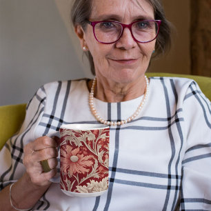 Vintage Botanical Retirement Gifts for Mom Red Mug