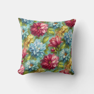 Vintage Botanical Romantic Chic Floral Stylish Throw Pillow