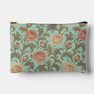Vintage Botanical Rose Accessory Pouch