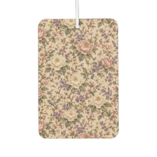 Vintage Botanical Rose Garden & Butterfly Pattern Air Freshener