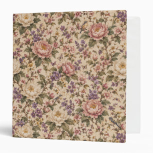 Vintage Botanical Rose Garden & Butterfly Pattern Binder