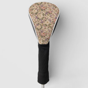 Vintage Botanical Rose Garden & Butterfly Pattern Golf Head Cover