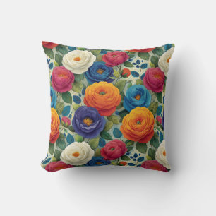 Vintage Botanical Rustic Floral Decorative Throw Pillow
