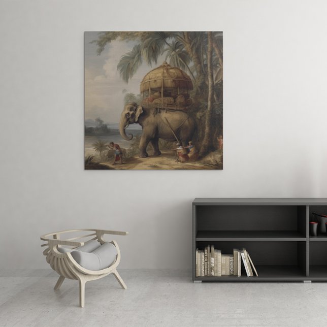 Vintage botanical scene elephant with howdah too  poster (Creator Uploaded)