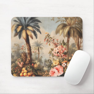 Vintage Botanical Scene with Palms Mouse Pad
