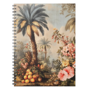 Vintage Botanical Scene with Palms Notebook