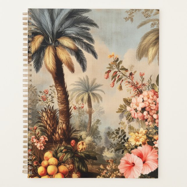 Vintage Botanical Scene with Palms Planner (Front)