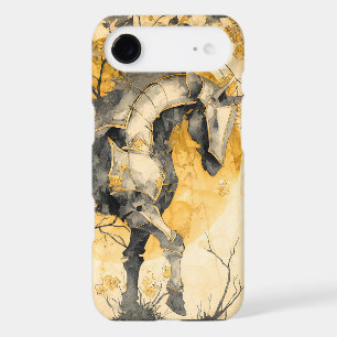 Vintage Botanical Spirit White Horse Floral Vines