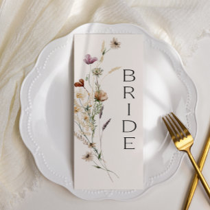 Vintage Botanical Tiny Floral Reserved Seating Menu