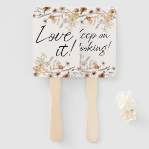 Vintage Botanical Tiny Floral Say Yes To The Dress Hand Fan