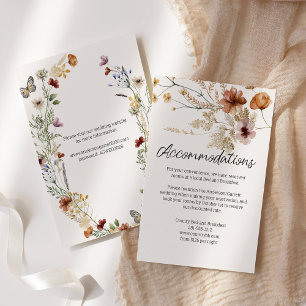 Vintage Botanical Tiny Floral Wedding Enclosure Card