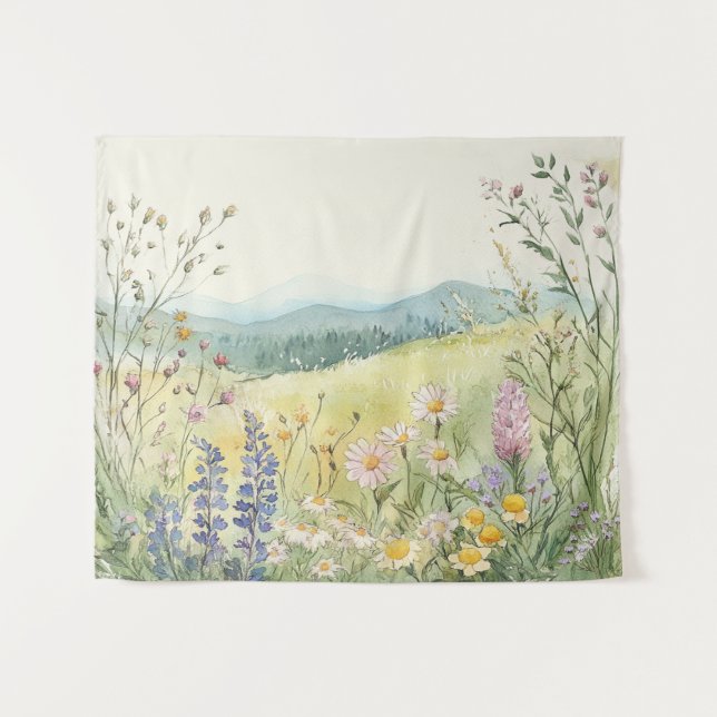 Vintage Botanical Wall Decor Tapestry (Front (Horizontal))