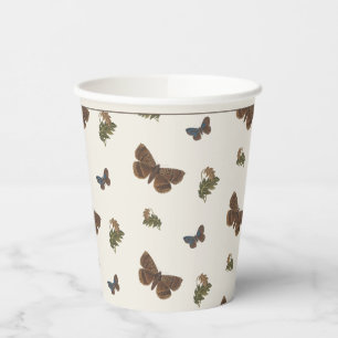 Vintage Botanical Woodland Baby Shower Paper Cups