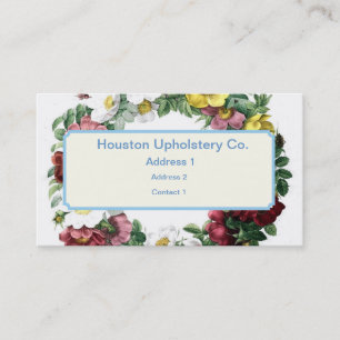 Vintage Botanicals Illustrations Business Card
