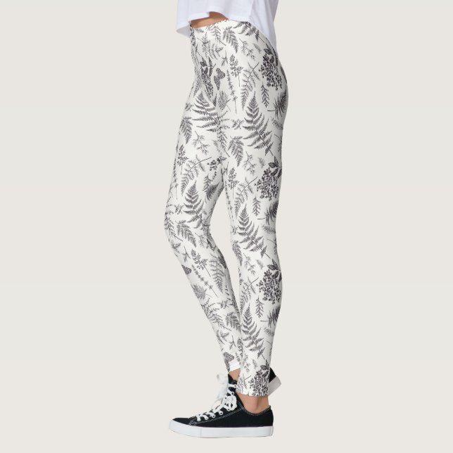 Vintage Botany & Butterfly Pattern Leggings (Left)