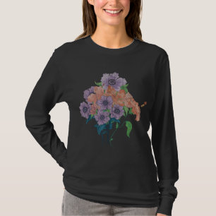 Vintage Botany Garden Flower Blossoms Wildflower B T-Shirt