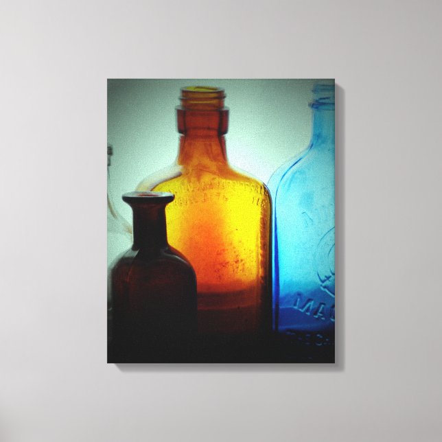 Vintage Bottle Still Life Canvas Print (Front)