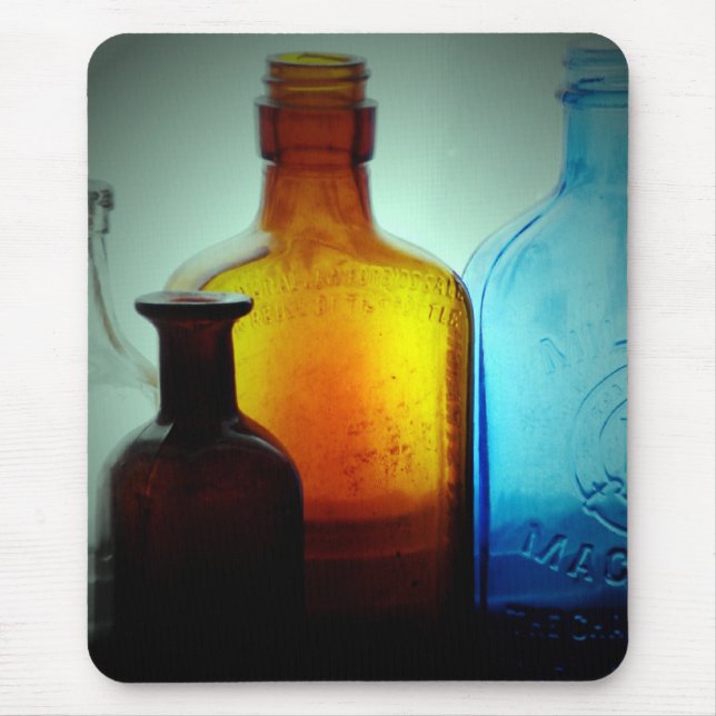 Vintage Bottle Still Life Mouse Pad (Front)