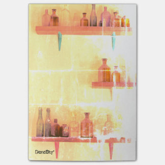 Vintage Bottles "Shabby Chic" Post it notes