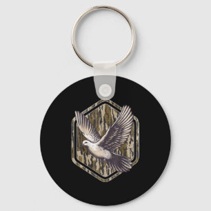 Vintage Bottomland Camo Dove Hunting Season Hunter Keychain